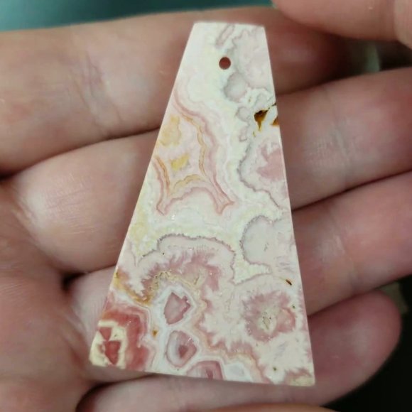 Large Rhodochrosite Drilled gemstone * 47.62 x 31.02 x 6.17mm * RDC2D3 - Picture 13 of 14